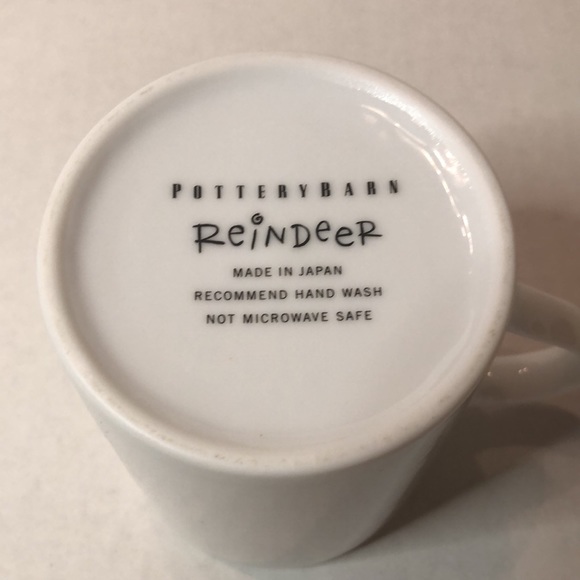 Pottery Barn Reindeer Coffee Mug Prancer Holiday Christmas Collection Retired - Picture 2 of 4